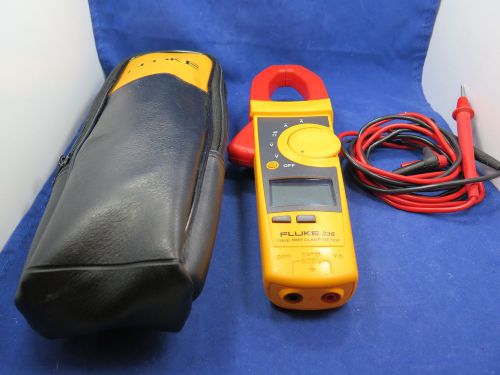 Fluke 336 true rms clamp meter with leads &amp; case mint!  free shipping for sale