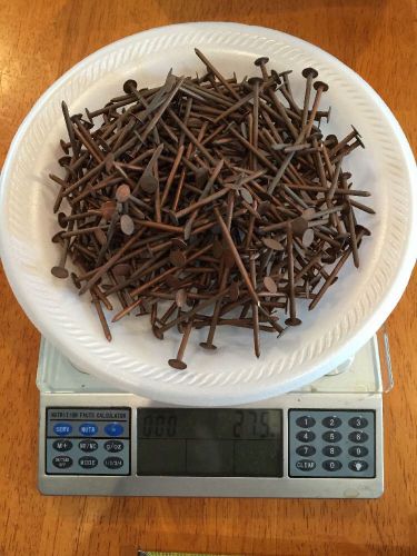 250+ Copper Nails 2&#034; Two Inch 3/8&#034; Head Roofing Flashing 27.5 Oz. New Unused NOS