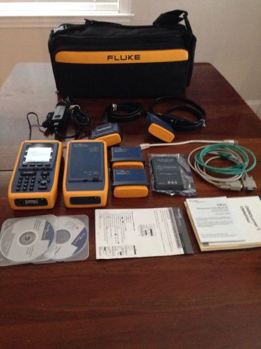 Fluke networks omniscanner2 cable tester with remote and extras - batteries incl for sale