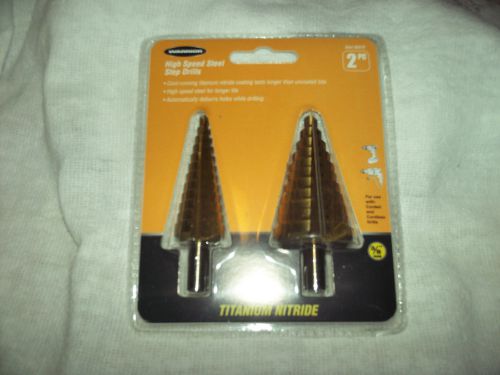 Warrior titanium nitride coated high speed steel step drill bits (2pc.) sealed! for sale