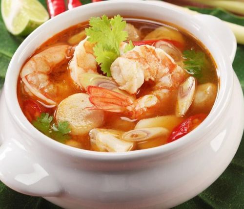 Recipe Thai Foods &#034;Tom Yum Koong&#034; Spicy Easy Cooking Kitchen for Holiday Party #