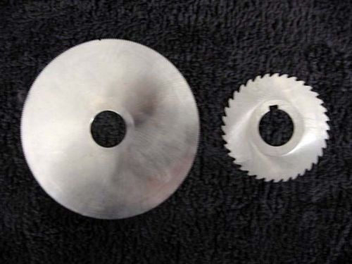 2 lot of slitting saw blades - one 5&#034; with 1&#034; holed and one 3&#034; with 1&#034; hole