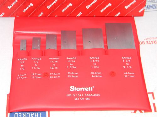 Starrett S154L Adjustable Parallels Set, Excellent Shape,6 Pcs ,New Case
