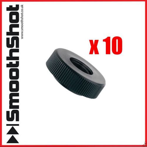 M6 black nylon knurled thumb nuts without collar x 10 for sale