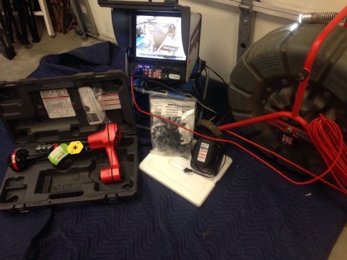 Ridgid seesnake sewer camera with cs 10 color monitor, and sonde pipe locator for sale