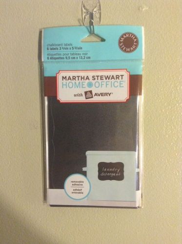 Martha stewart home office chalkboard labels 6 pack new for sale