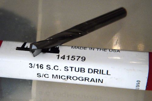 New Solid Carbide 3/16&#034; Stub Drill  St Louis Tool Co.