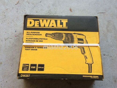 Dewalt DW257 All-Purpose Drywall Deck/Scrugun NEW