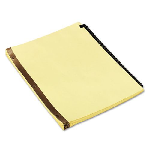Leather-look mylar tab dividers, 31 numbered tabs, letter, black/gold, set of 31 for sale