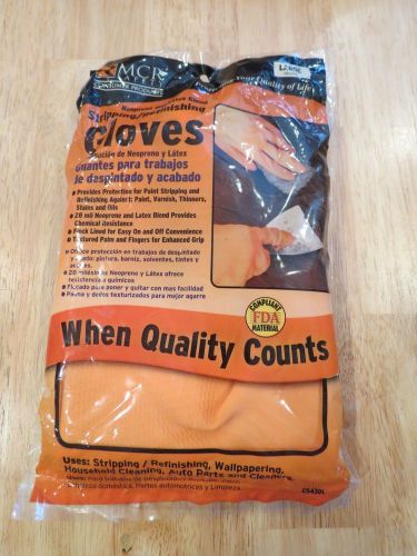 MCR Safety Orange Stripping/Refinishing gloves-NEW Size Large