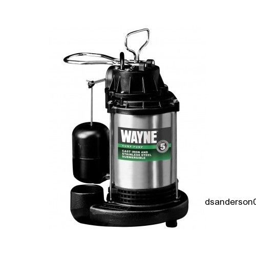 Submersible Cast Iron Wayne Stainless Steel Basement Vertical Float Switch New