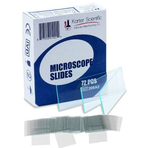 New 72 blank microscope slides and 100 square cover glass lab supplies ship free for sale