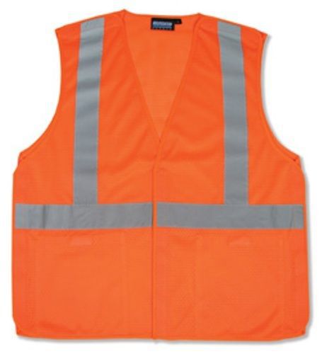 ERB CLASS 2  Orange Mesh Safety Vest Break-Away  M-5X NICE! ANSI/ISEA APPROVED