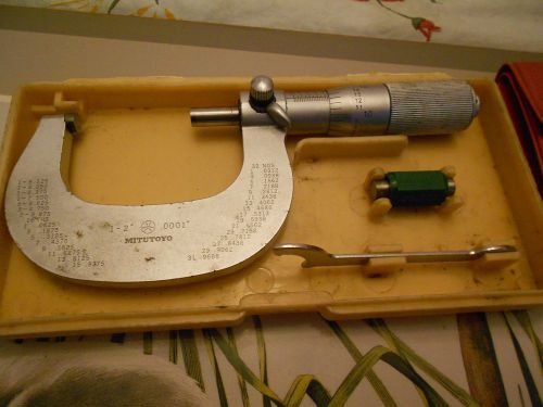 Mitutoyo 1-2 inch micrometer w/standard for sale