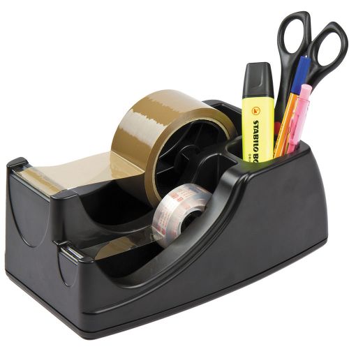 Black Heavyweight 50mm/19mm Packing Tape Dispenser Holder Desktop/Table/Bench