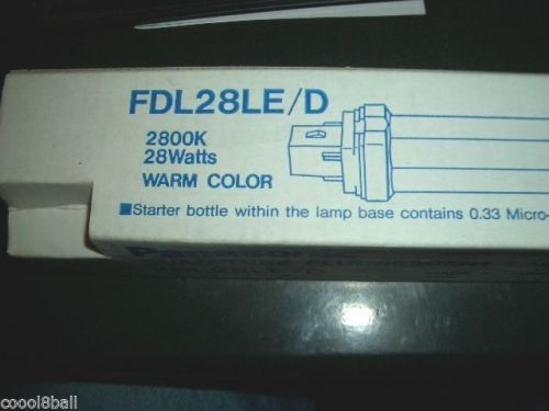 FDL28LE/D QUAD TUBE 2-PIN FLUORESCENT LAMP 28 WATT - GX32d BASE - NIB