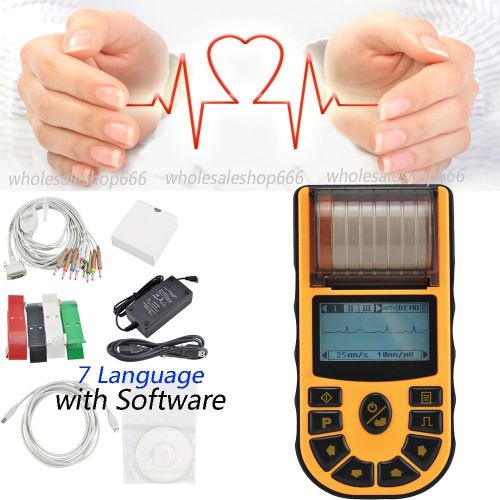 CE Digital 1 CHannel Electrocardiograph ECG Machine EKG Machine + Software FDA