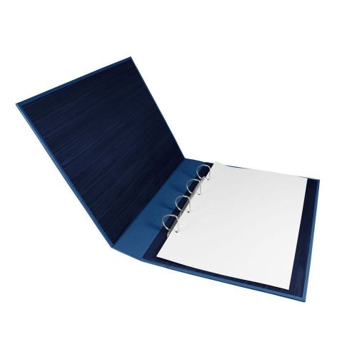 LUCRIN - A3 vertical binder - Smooth Cow Leather - Royal Blue