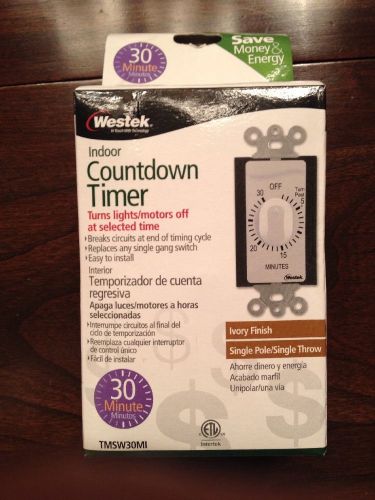 WESTEK SPRING WOUND Countdown 30 Minute TIMER  TMSW30MW IVORY FINISH