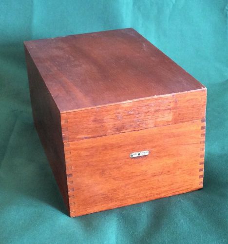 Antique Globe Wernicke Wood File Box No. 7410 Peerless Tray Industrial Office