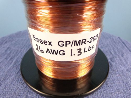 26 awg...enameled magnet wire..200c..1.3 lb..26 ga..essex...free  shipping for sale