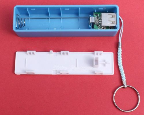 Blue usb power bank case kit 18650 battery charger diy box boost module for sale