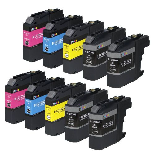 E-z ink for brother lc-103 10 pack mfc-j4310dw mfc-j4410dw mfc-j4510dw mfc-j4610 for sale