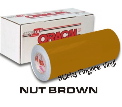 1 Roll NUT BROWN ORACAL 651 Vinyl Sheet 12&#034; x 5 FT  Craft Sign