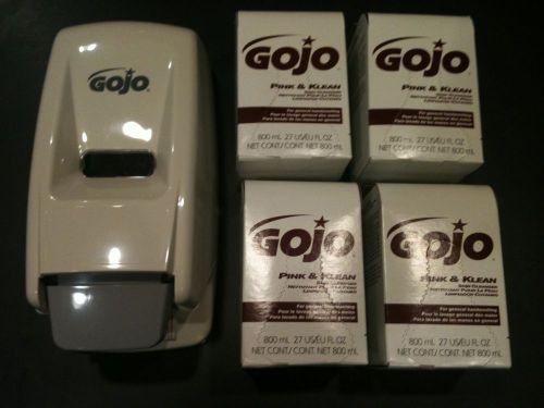 Selling one gojo bag-in-box liquid soap dispenser  with 4 gojo refills for sale