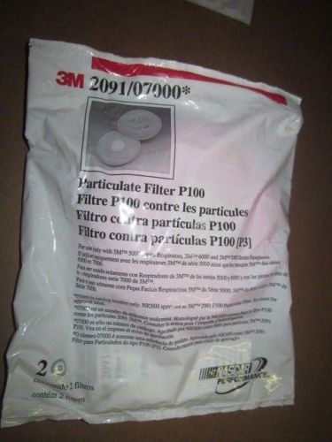 2 PACKS 3M 2091/07000 PRTICULATE FILTERS P100 NEW