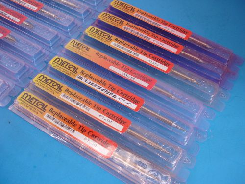 Lot of 14 new sealed METCAL Replaceable Tip Cartridges STTC-183,143,145,145 etc