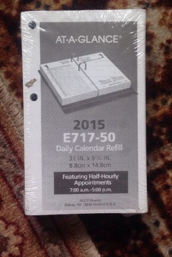 At-A-Glance Daily Desk Calendar Refill 2015  3.5 x 5-27/32&#034; Page Size (E717-50