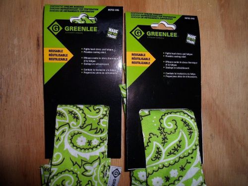 Greenlee 06762-04G Evaporative Cooling Bandana (New on Package) Lot of 2