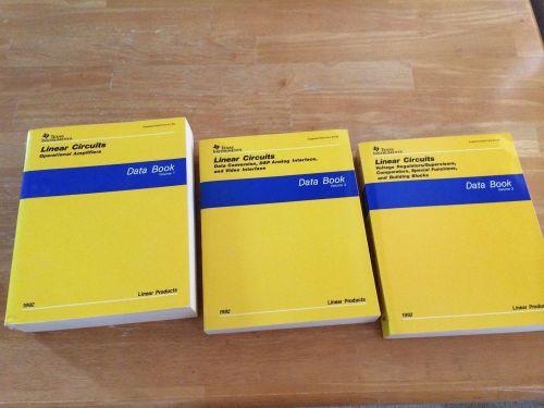 Texas Instruments Data Books Linear Circuits Vols 1 – 3 © 1992 - MINT CONDITION