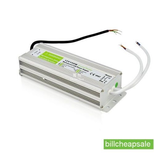 DC 12V 100W Waterproof Electronic LED Driver Transformer Power Supply AC D43