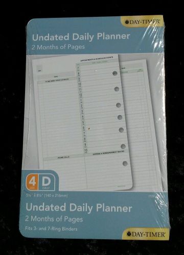 Day-Timer &#034;any year&#034; One-Page-Per-Day Organizer Refill