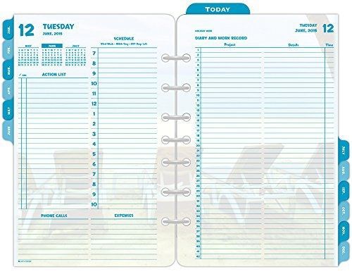 Day-Timer Coastlines Desk-Size Daily Refill 2015, 5.5 x 8.5 Inch Page Size