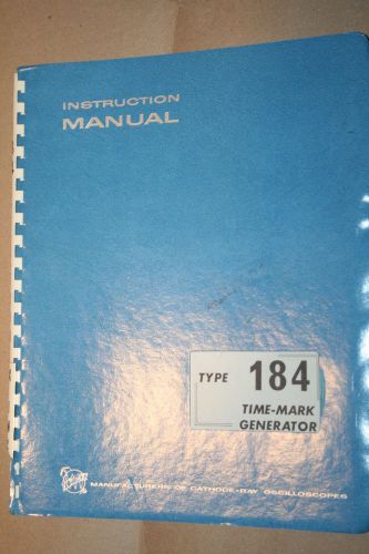 Tektronix Type 184 Time Mark Generator Instruction Manual