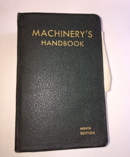 VINTAGE WAR TIME MACHINERY&#039;S HANDBOOK 9th. EDITION 1937