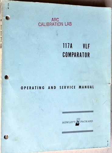 Agilent HP 117A VLF Comparator Operation &amp; Service Manual