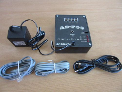 Skutch AS-703M Four Line Promotion On Hold Module w/ RCA, 2 Phone Cables, Manual