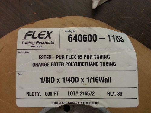 ESTER-PUR Flex 85 Tubing - 1/8ID x 1/4OD 1/16Wall - Orange 500&#039; (640600-1155)