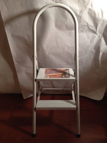 Used stapelton heavy duty 2 steel step stool ladder 800lbs capacity folding for sale