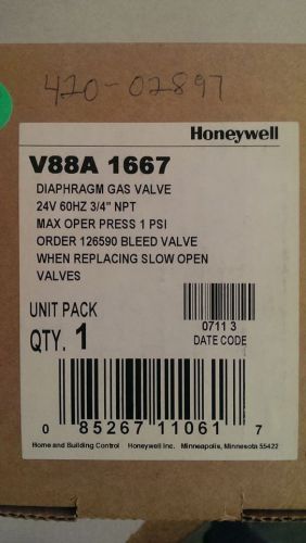 Honeywell V88A 1667 3/4&#034; Diaphragm Gas Valve NEW!!