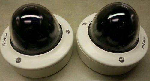 2x Bosch VDC-455V03-20 security dome camera with metal surface mount enclosures
