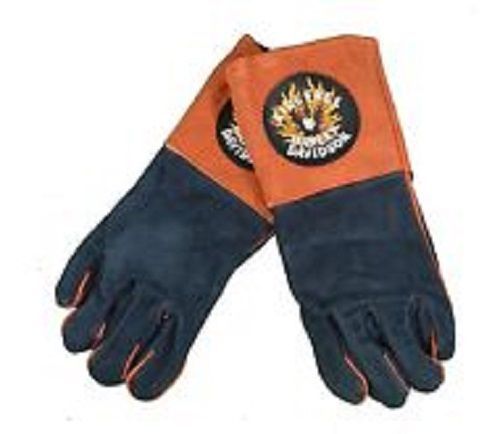 Harley Davidson Ride Free Leather Kevlar Welding Gloves Sizee L Black &amp; Orange
