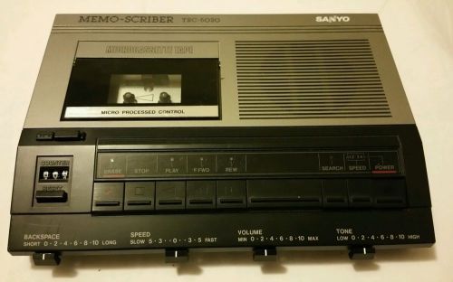 Sanyo Memo-Scriber Microcassette Transcriber Recorder TRC-5020 - FREE SHIPPING