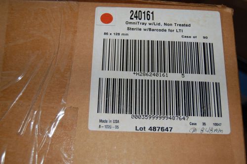 Nunc Nalge Omnitray non treated plate plates sterile lid w/ barcode 240161