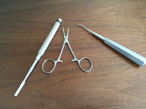 Oral Surgery Instruments Lot Elevators Scissors Hemostats And More