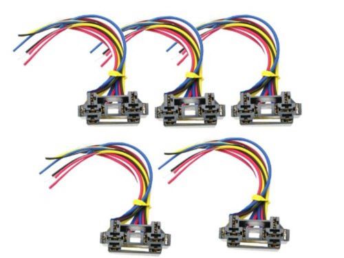 Absolute USA 12 VDC Dual Relay Interlocking Socket with 12-Inch Lead, 5 Set